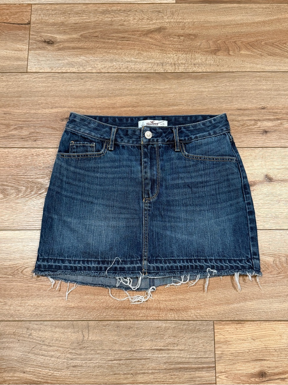 Hollister Y2K Denim Dark Wash Skirt Size 3/26
